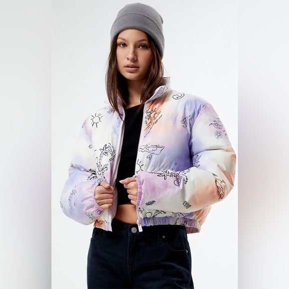 Roxy Jackets & Blazers - NWT $198 Roxy x Chloe Kim Reversible Puffer Bomber Jacket Sz m